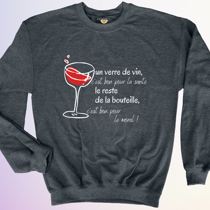 CREWNECK / 1 VERRE DE VIN
