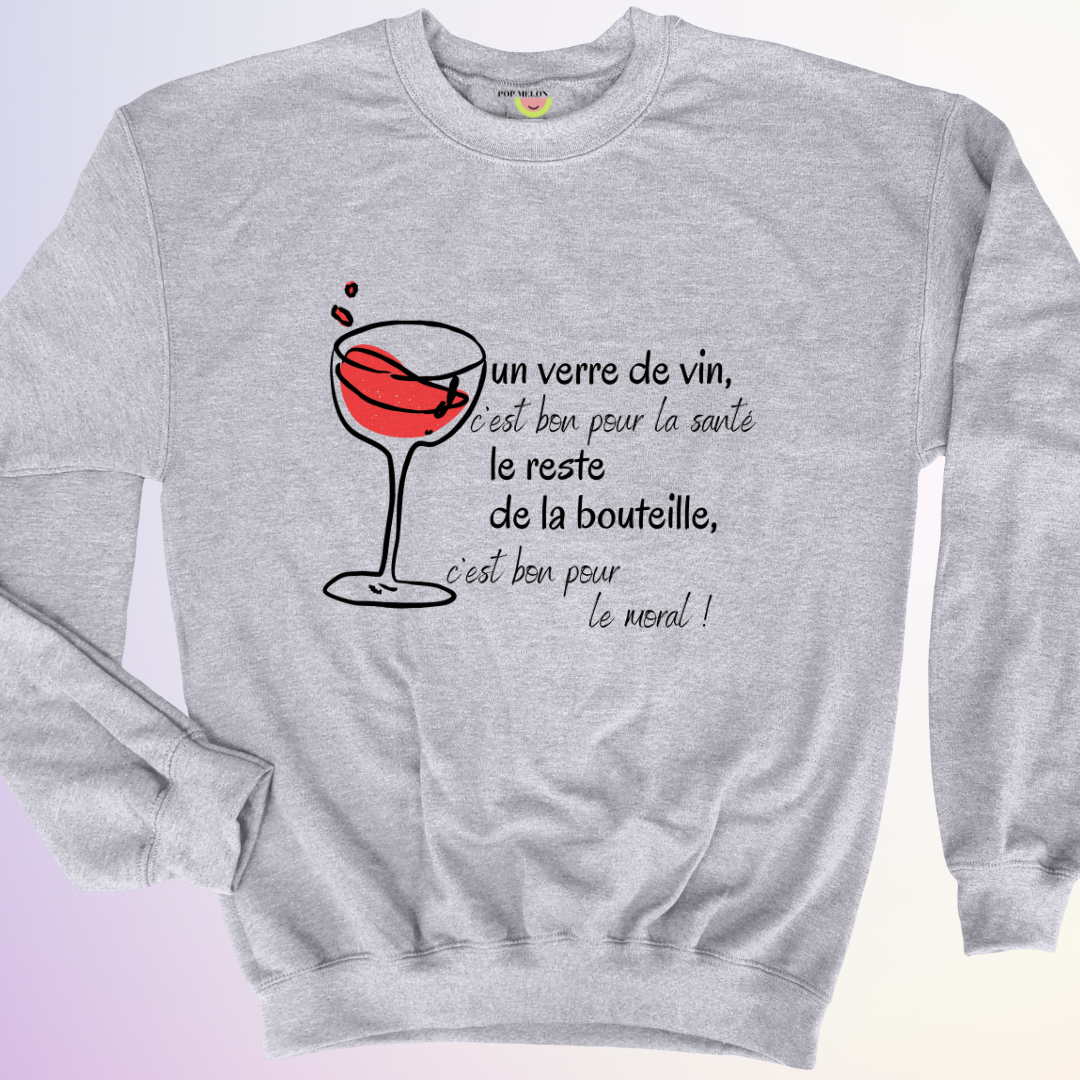 CREWNECK / 1 VERRE DE VIN