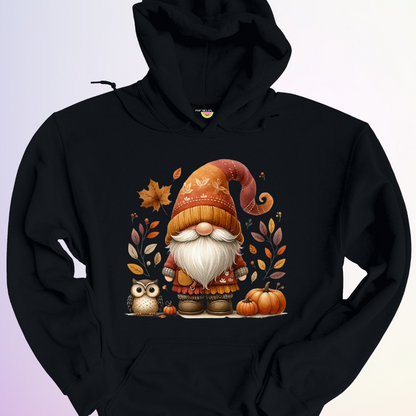 HOODIE / GNOME ET HIBOU D'AUTOMNE