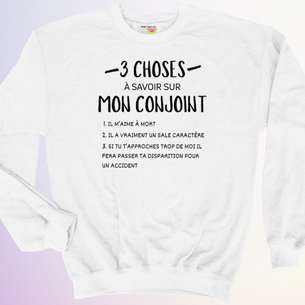CREWNECK / 3 CHOSES A SAVOIR