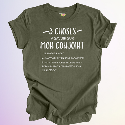 T-SHIRT / 3 CHOSES A SAVOIR