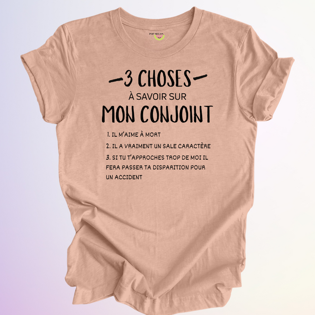 T-SHIRT / 3 CHOSES A SAVOIR