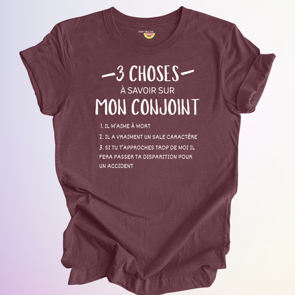 T-SHIRT / 3 CHOSES A SAVOIR