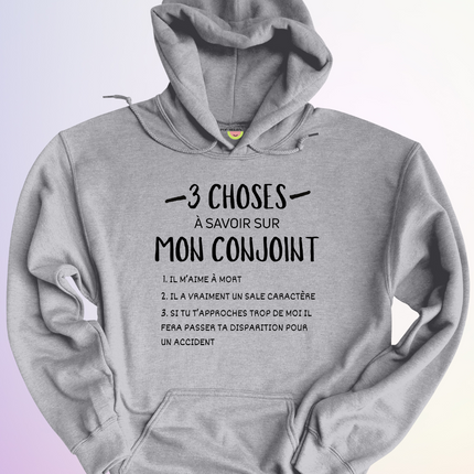 HOODIE / 3 CHOSES A SAVOIR