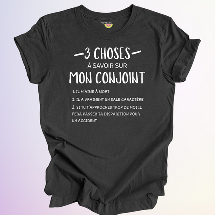 T-SHIRT / 3 CHOSES A SAVOIR