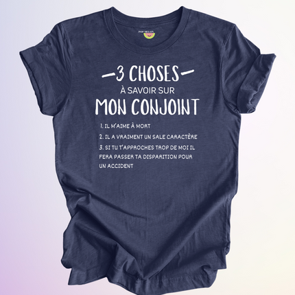 T-SHIRT / 3 CHOSES A SAVOIR