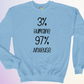 CREWNECK / 3% HUMAINE 97% ANXIEUSE