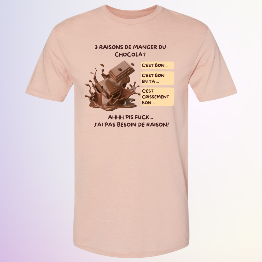 T-SHIRT / 3 RAISONS DE MANGER DU CHOCOLAT