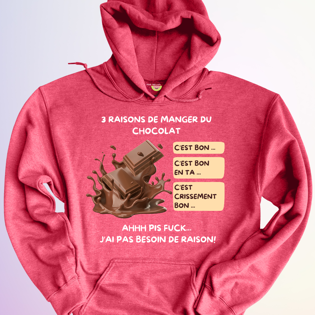 HOODIE / 3 RAISONS DE MANGER DU CHOCOLAT