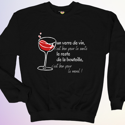 CREWNECK / 1 VERRE DE VIN