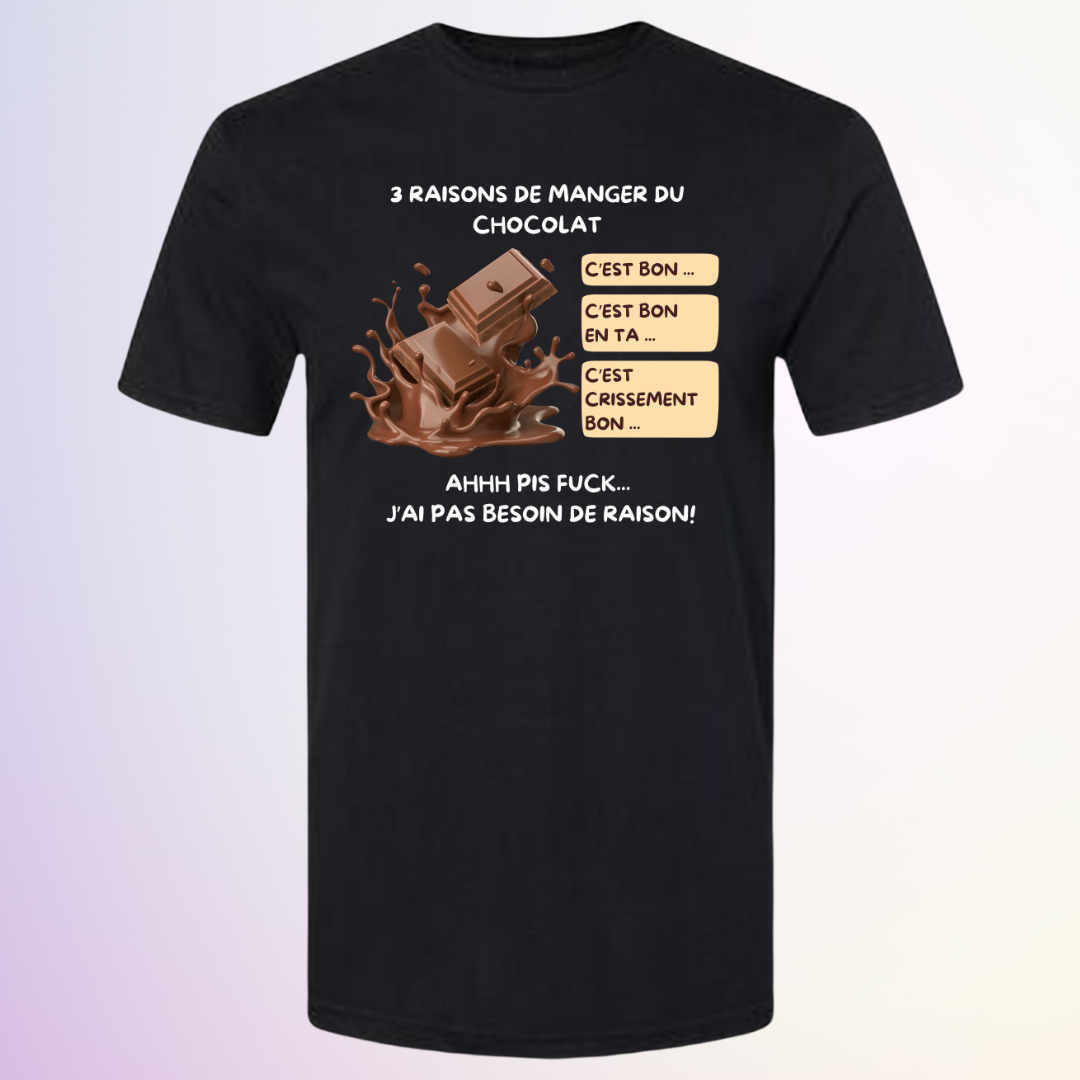 T-SHIRT / 3 RAISONS DE MANGER DU CHOCOLAT