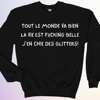 CREWNECK / J'EN CHIE DES GLITTERS