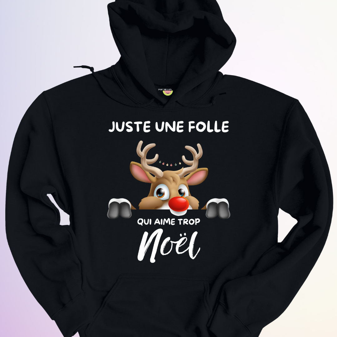 HOODIE / FOLLE QUI AIME TROP NOEL