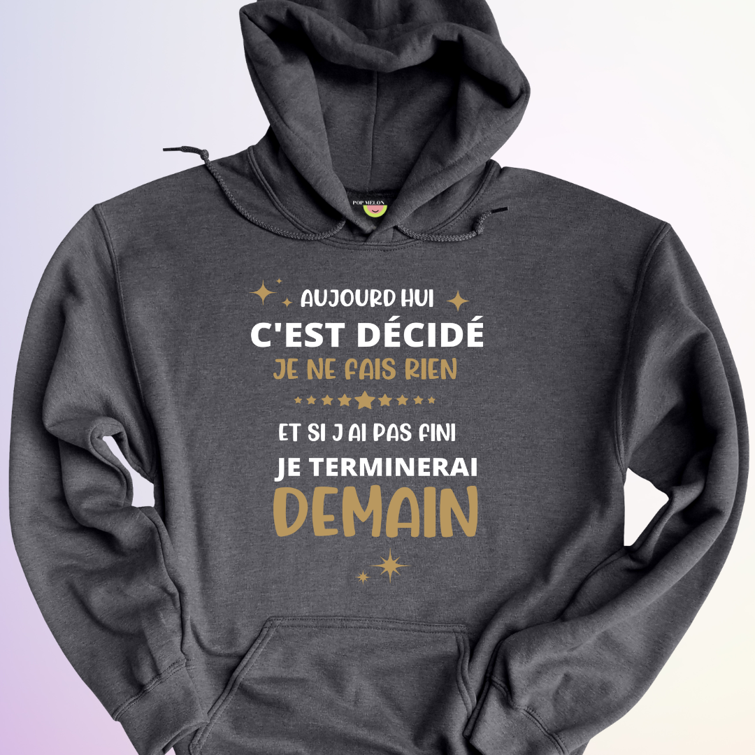 HOODIE / AUJOURD'HUI JE NE FAIS RIEN