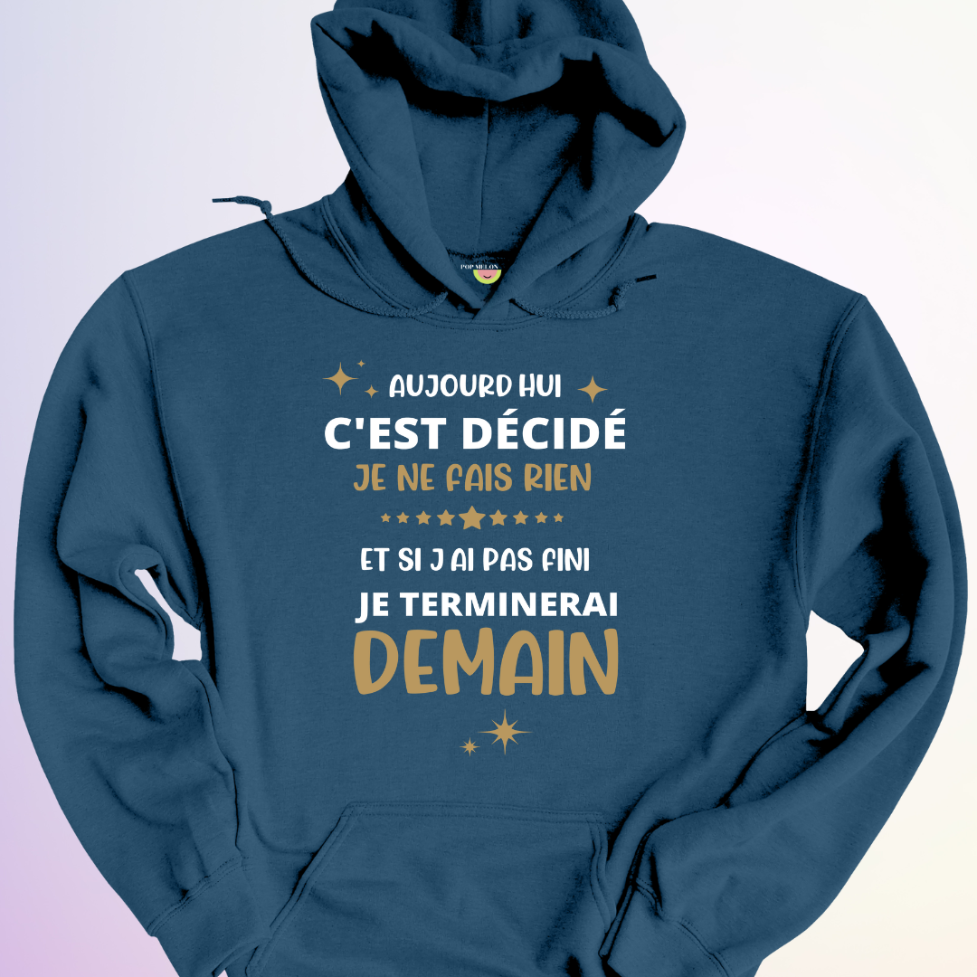 HOODIE / AUJOURD'HUI JE NE FAIS RIEN