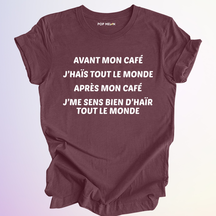T-SHIRT / AVANT APRES MON CAFE