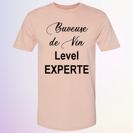 T-SHIRT / BUVEUSE DE VIN LEVEL EXPERTE