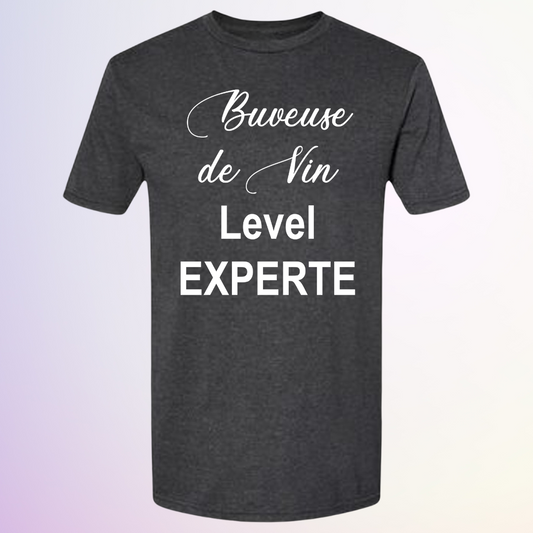 T-SHIRT / BUVEUSE DE VIN LEVEL EXPERTE