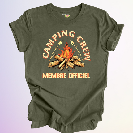 T-SHIRT / CAMPING CREW MEMBRE OFFICIEL