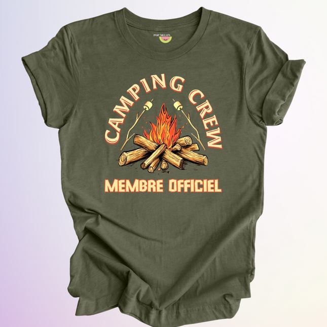 T-SHIRT / CAMPING CREW MEMBRE OFFICIEL
