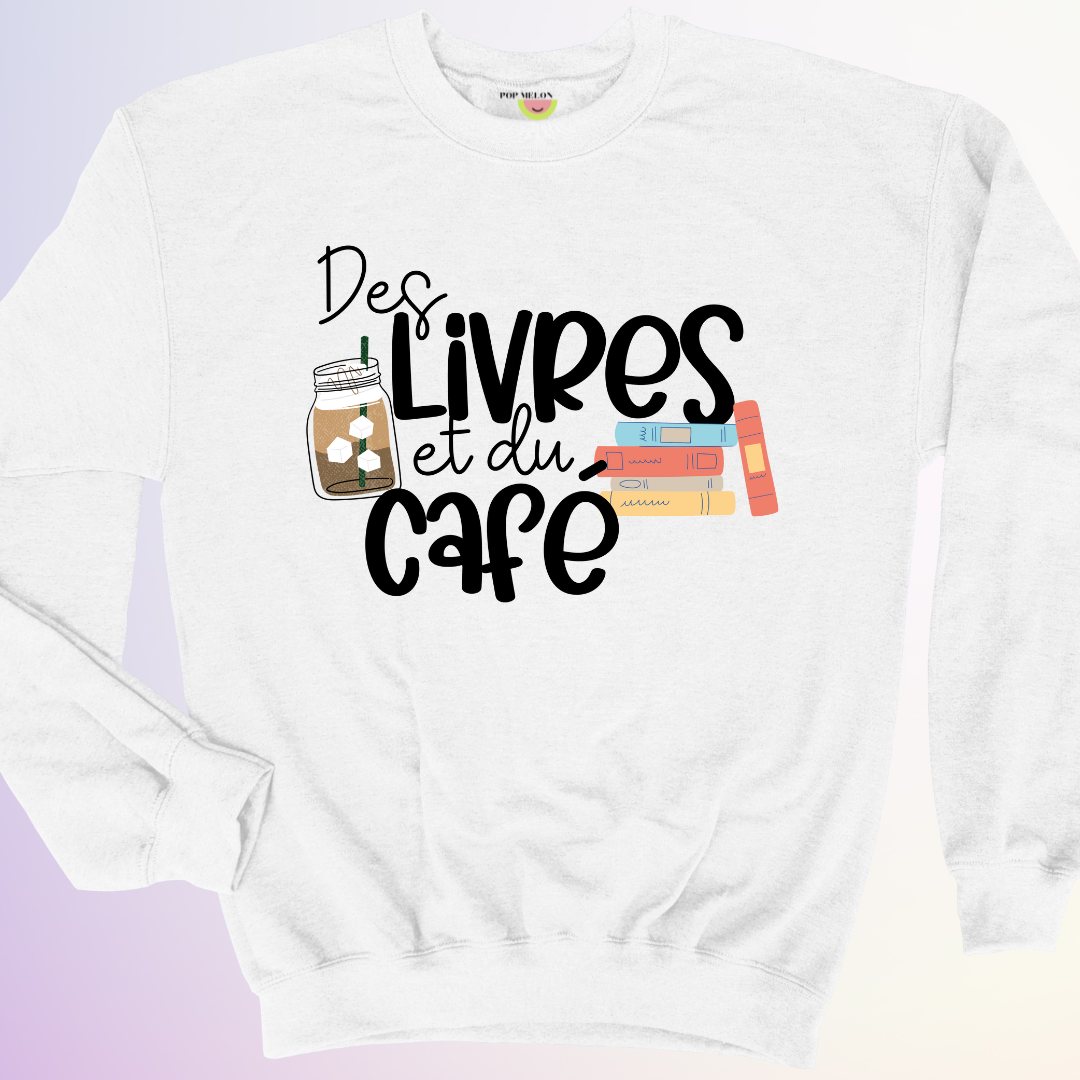 CREWNECK / DES LIVRES ET DU CAFÉ