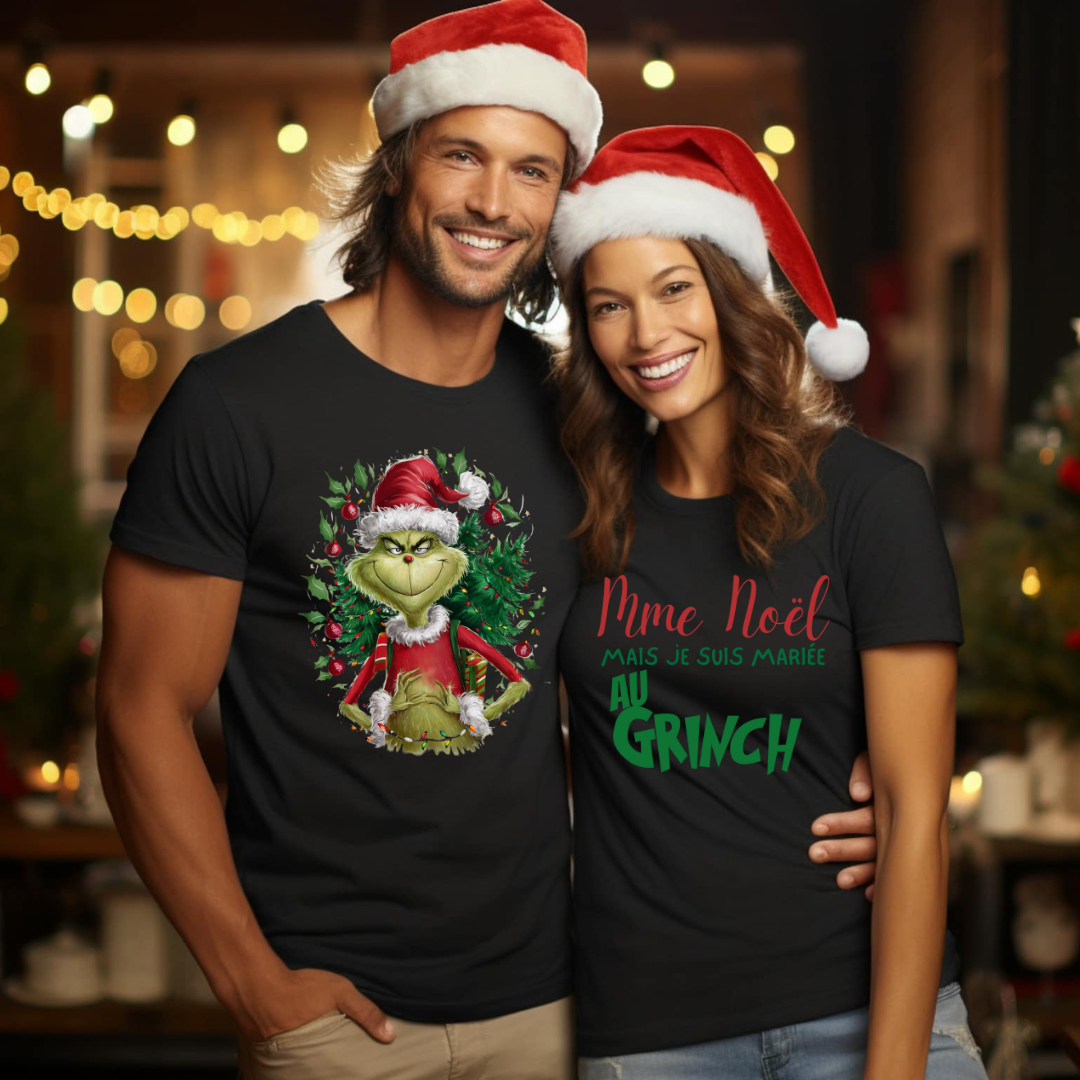 T-SHIRT / MARIÉE AU GRINCH DUO