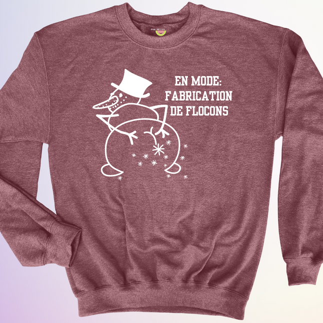 CREWNECK / FABRICATION DE FLOCONS