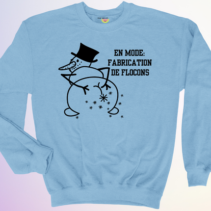 CREWNECK / FABRICATION DE FLOCONS
