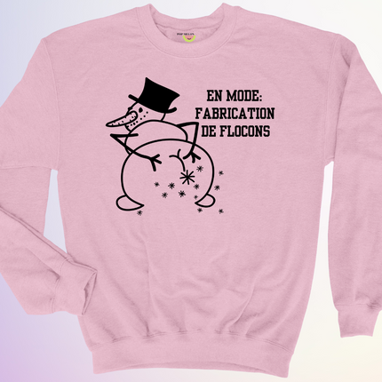 CREWNECK / FABRICATION DE FLOCONS