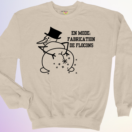 CREWNECK / FABRICATION DE FLOCONS
