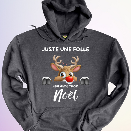 HOODIE / FOLLE QUI AIME TROP NOEL