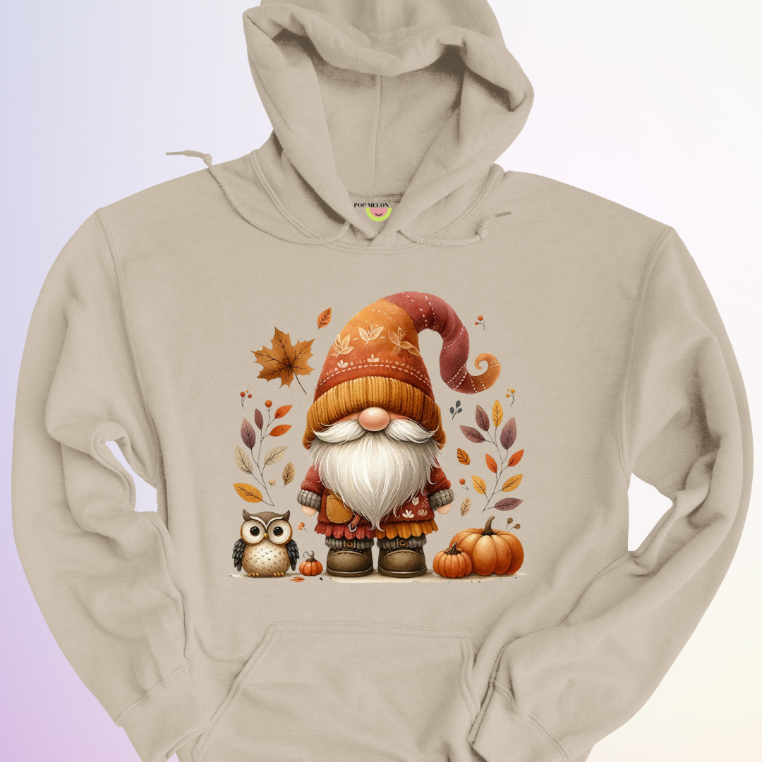 HOODIE / GNOME ET HIBOU D'AUTOMNE