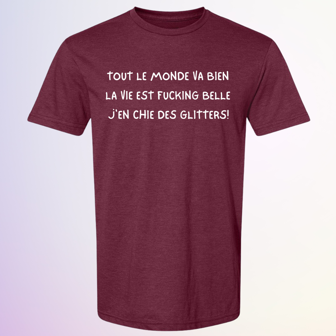 T-SHIRT / J'EN CHIE DES GLITTERS