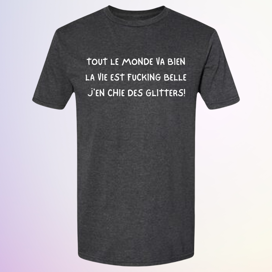 T-SHIRT / J'EN CHIE DES GLITTERS