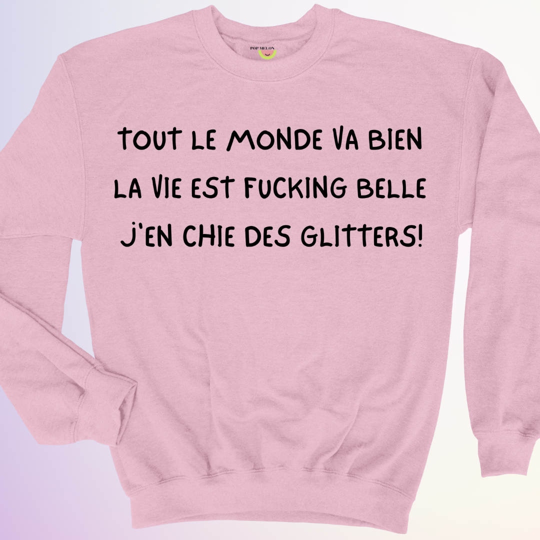 CREWNECK / J'EN CHIE DES GLITTERS