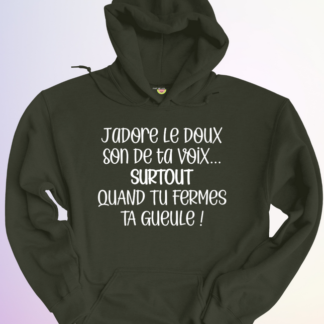 HOODIE / JADORE LE DOUX SON DE TA VOIX