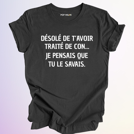 T-SHIRT / JE PENSAIS QUE TU SAVAIS