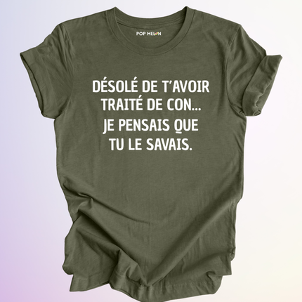 T-SHIRT / JE PENSAIS QUE TU SAVAIS