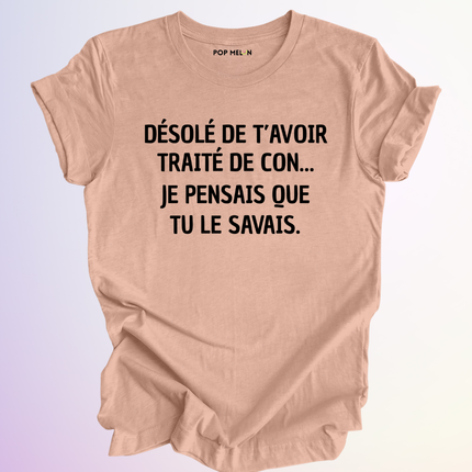 T-SHIRT / JE PENSAIS QUE TU SAVAIS