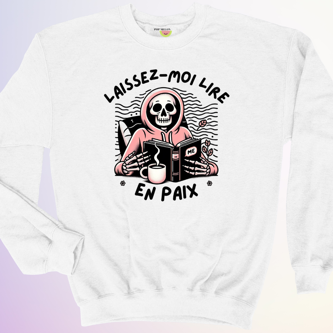 CREWNECK / LAISSEZ-MOI LIRE EN PAIX