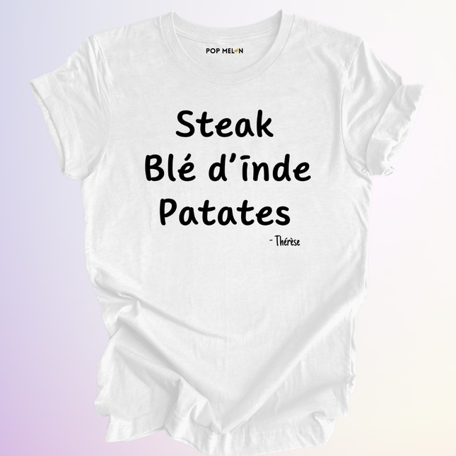 T-SHIRT / STEAK BLE DINDE PATATES