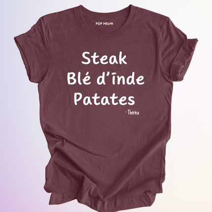 T-SHIRT / STEAK BLE DINDE PATATES
