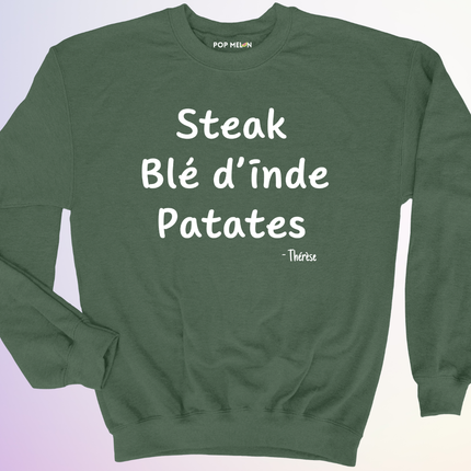 CREWNECK / STEAK BLE DINDE PATATES