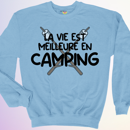 CREWNECK / VIE MEILLEURE EN CAMPING