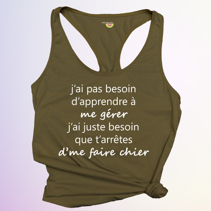 CAMISOLE / APPRENDRE A ME GERER