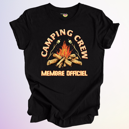 T-SHIRT / CAMPING CREW MEMBRE OFFICIEL