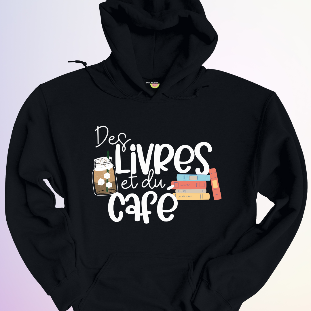 HOODIE / DES LIVRES ET DU CAFÉ