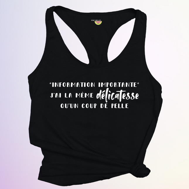 CAMISOLE / INFORMATION IMPORTANTE