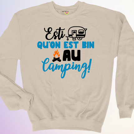 CREWNECK / ESTI QUON EST BIN AU CAMPING