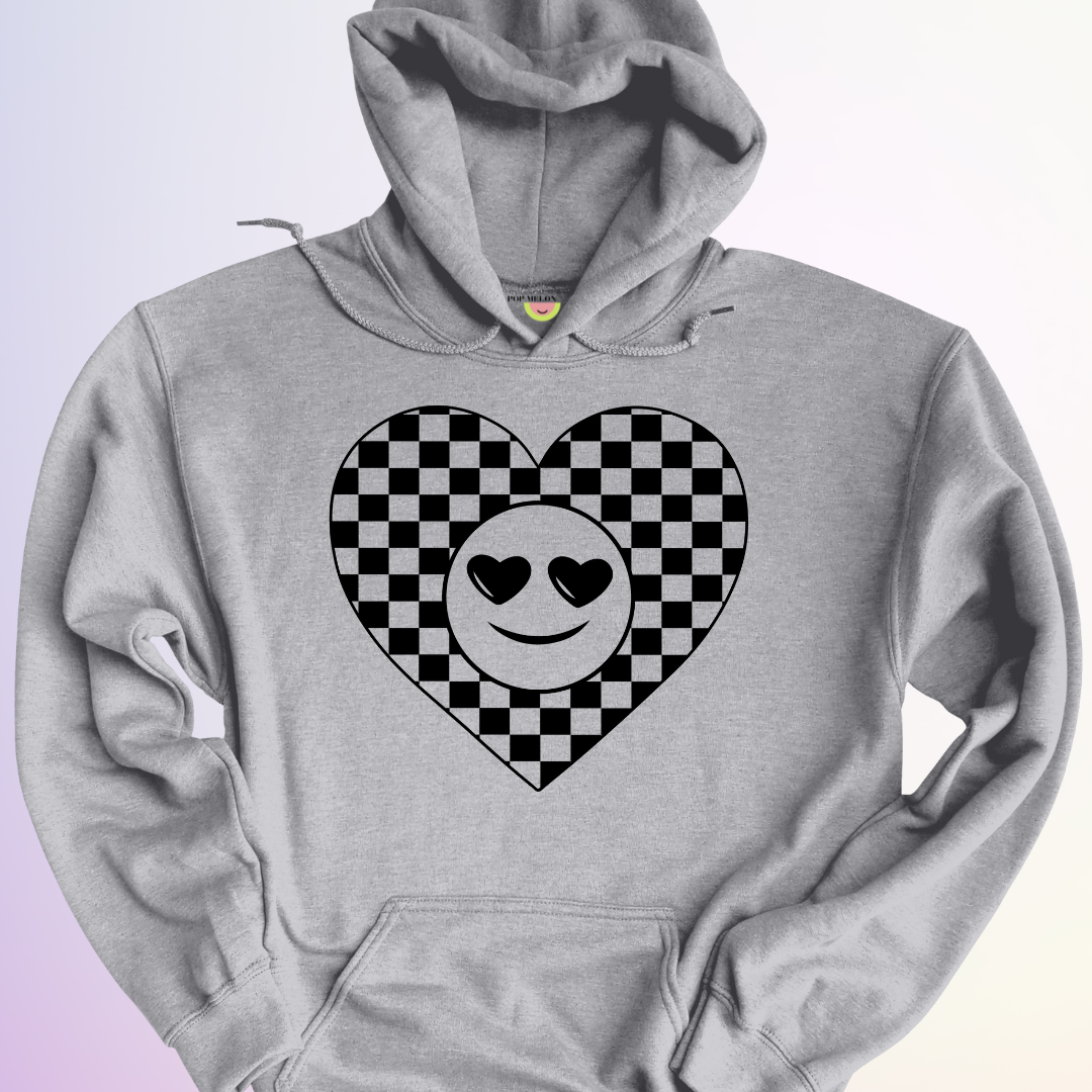 HOODIE / COEUR DAMIER